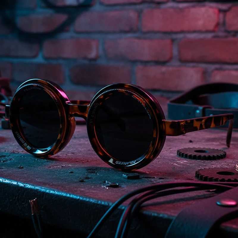 ND9 Adjustable Dimming Polarized Sunglasses Men Small Frame Round Glasses Driving Fishing ND9Speed Sun Glasses For Male UV400 J251114