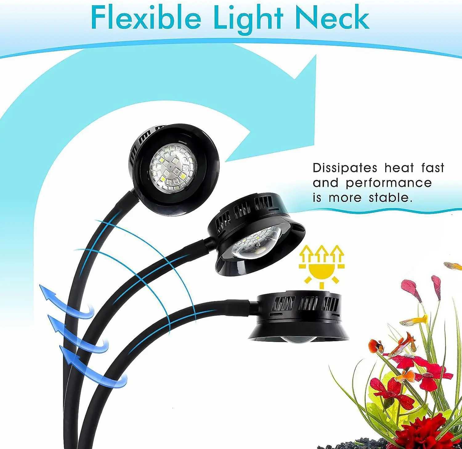 30 Watts Aquarium LED Reef Light Dimmable Full Spectrum Marine LED Fish Tank Light Saltwater Nano Aquarium LPS SPS Lighting Z251021