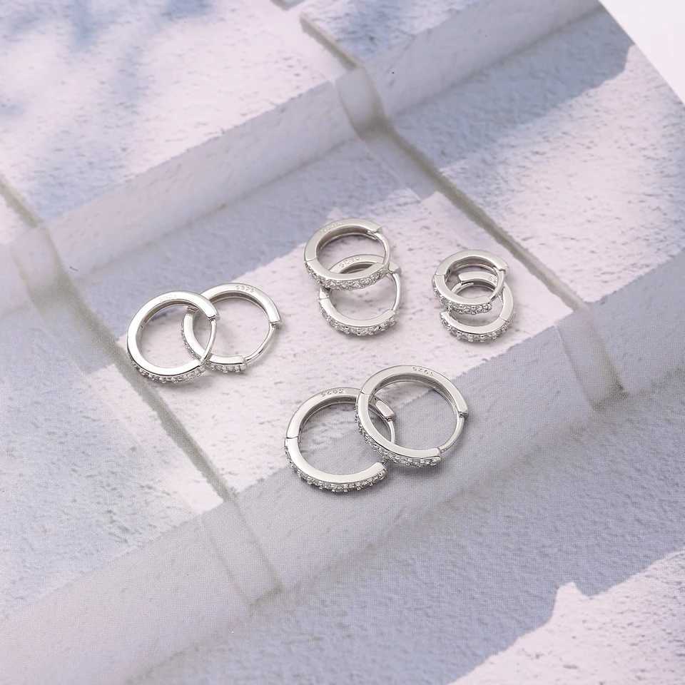 S925 Sterling Silver Pin Earrings Fashion Hoop Earrings White Gold Plated Earrings Nickel Free Earrings J251021