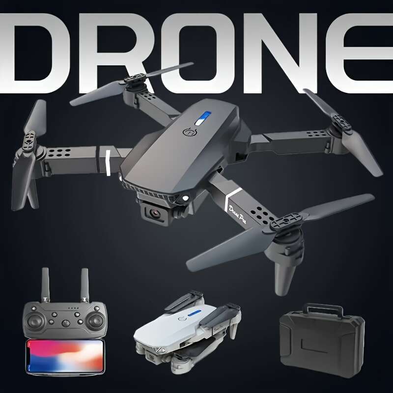 2025 New E88/E99 Dual Camera Drone - Foldable, Color Lighting, Controllable Photography, Indoor/Outdoor Beginner Friendly, Four Axis Aircraft