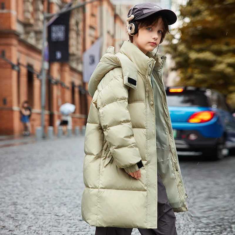 OLEKID 2025 Winter Boy Down Jacket White Duck Down Thick Warm Long Teenage Boys Jacket Coat 614 Years Kids Boy Parkas OuterwearT251021