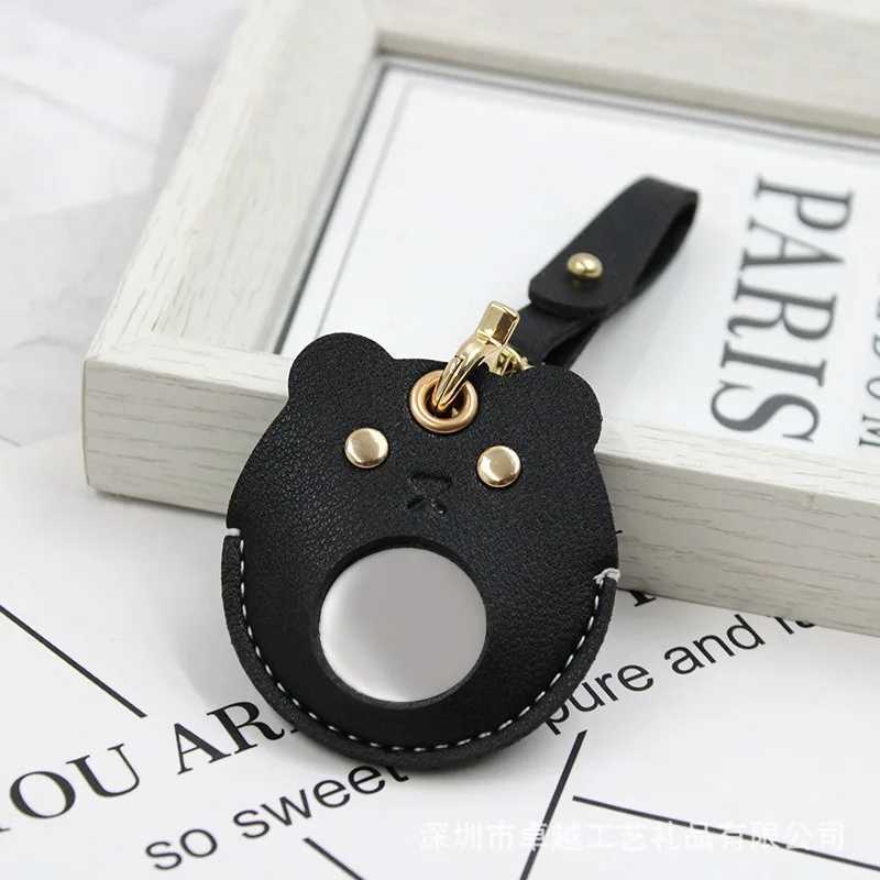 Fashion Animal PU Leather Car Keychain Accessories Lovely Cartoon Access Card Key Chains for Women Applicable To Air Tag Locator W251021