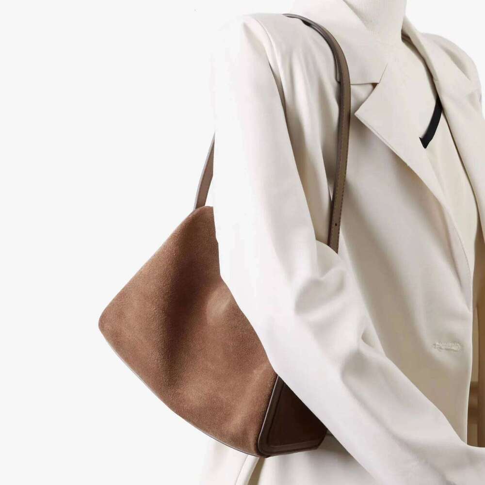 Suede Frosted Cowhide Underarm New Niche Design Soft Vintage Handbag Fashion Ladies One-Shoulder Crossbody Bag 251021