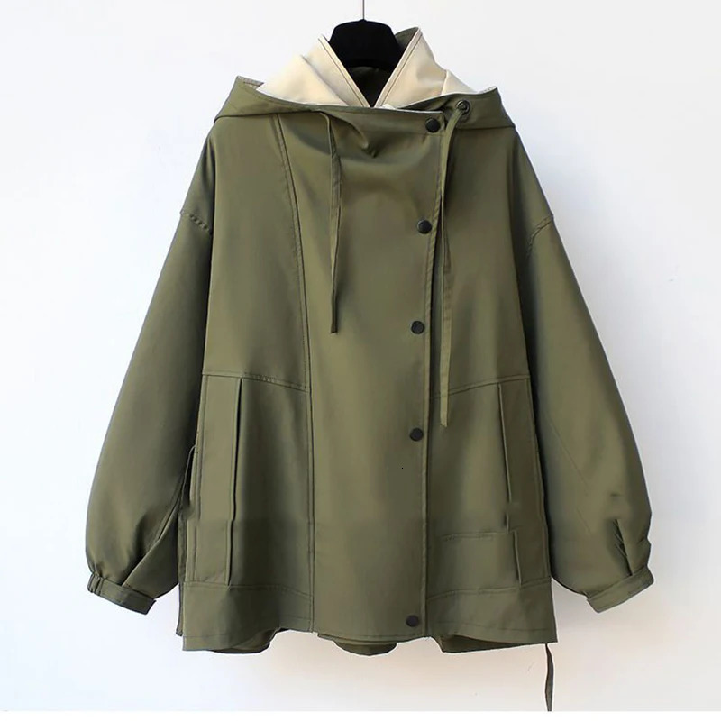 Spring Autumn Trench Coat Womens Korean Mid Long Zipper Women Coats Overcoat Windbreaker Female Outerwear Tops 251021