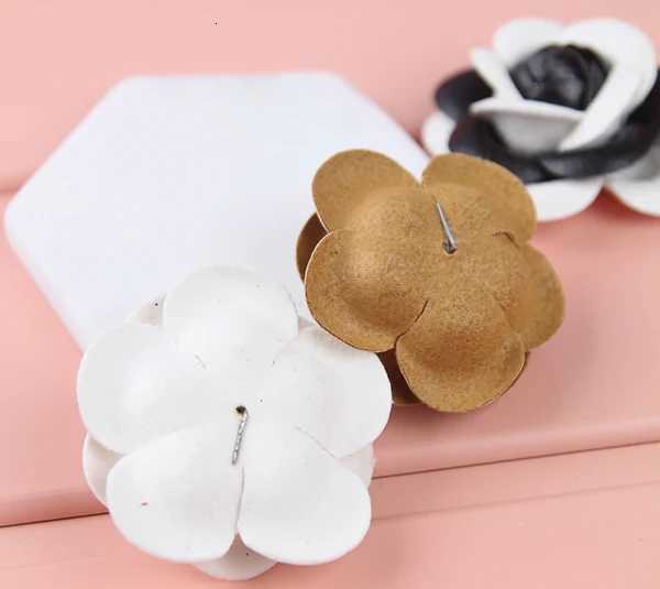 Cute DIY Handicraft PU Leather Rose Camellia Flowers Trinket For Key Chain Car Bag Pendent Charm DIY Accessories X51 W251021