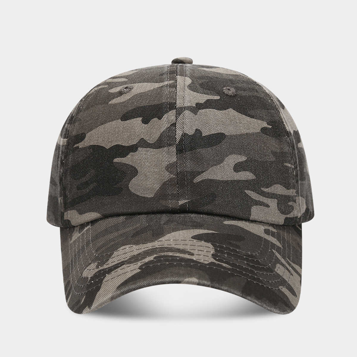 Style Camouflage Soft Top Vintage Baseball Cap Outdoor Jungle Sports Sun Hat Unisex Duckbill Cap H251020