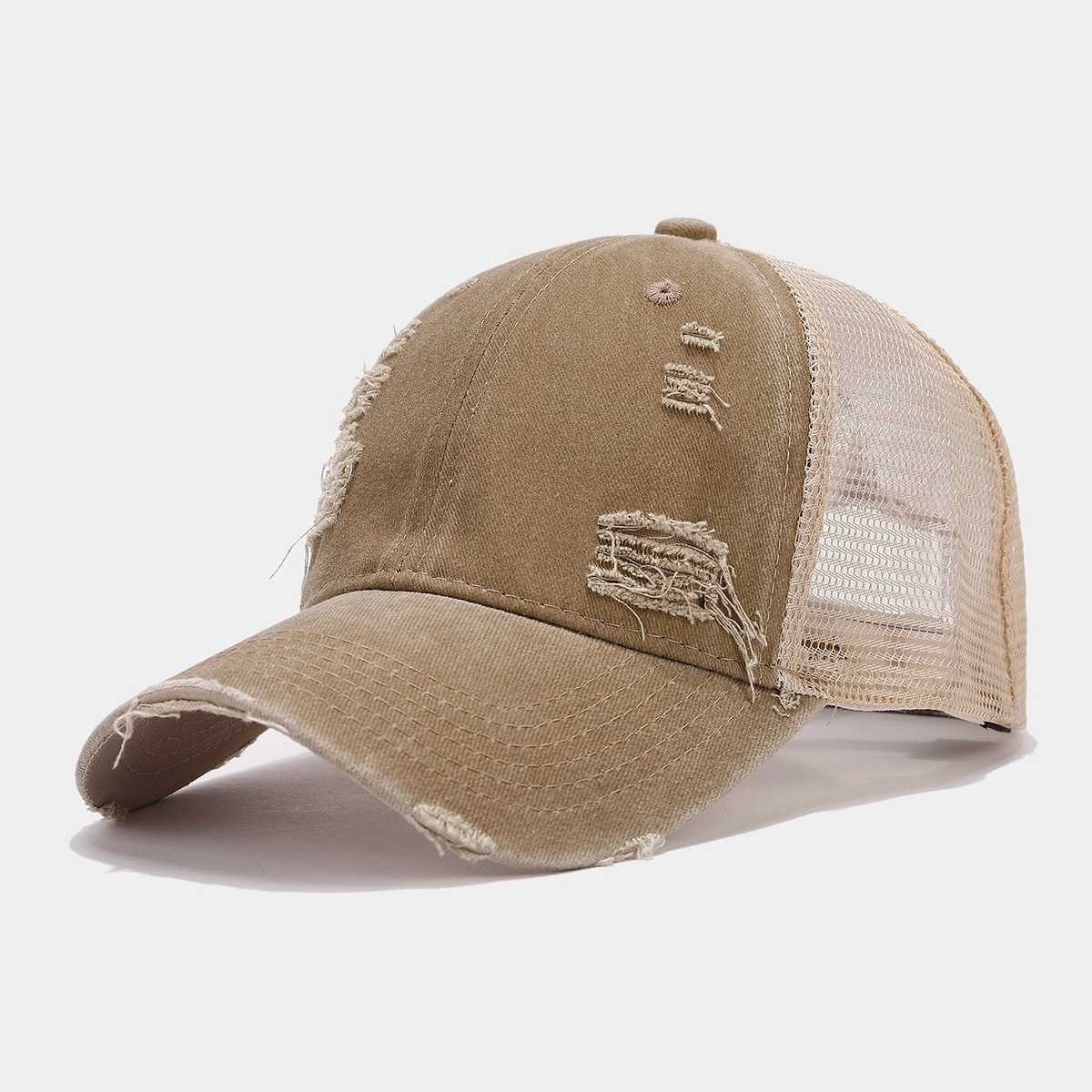 Summer Fashion Outdoor Golf Sports Baseball Cap Distressed Fashion Breathable Versatile Duckbill Cap Couple Cap H251020