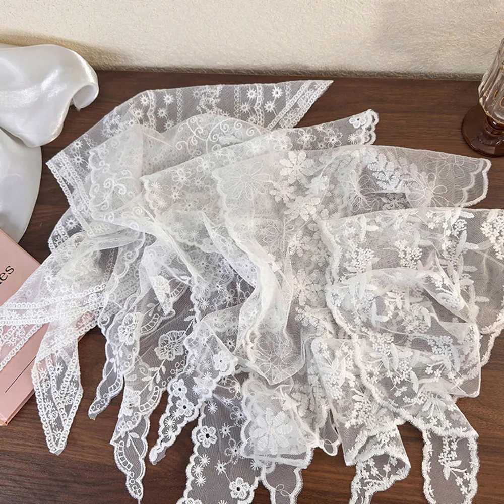 Retro Floral Lace Hair Scarf Triang Neck Scarf broidered Triang scarf for Wen Travel Photo band Fashion BandaW251021