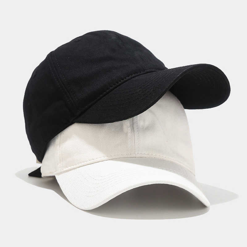 2025 New Custom Solid Color Soft Top Baseball Cap Trendy Unisex Simple Versatile Casual Duckbill Cap Slimming H251020