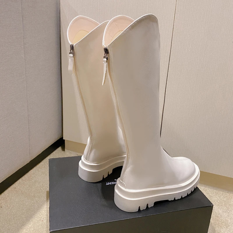 2025 New Trendy and Versatile Fashionable Casual Ankle Boots with Thick Soles and Slimming Effects 251021