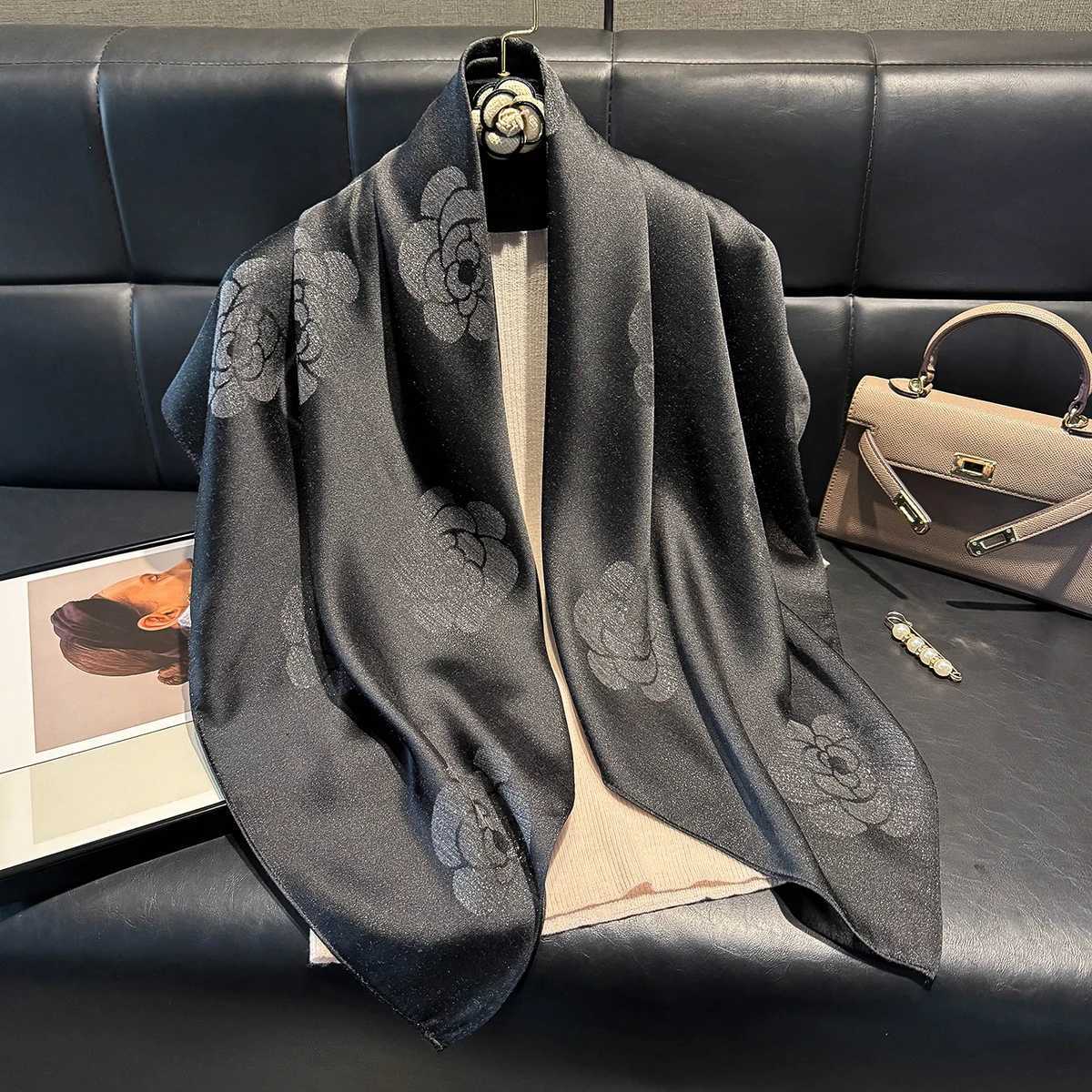 2025 Latest Wens Fashion Hijab Silky Muslim Square Sun Protection Shawl Luxury Brand Soft Fa Scarf Spring and AutumnW251021