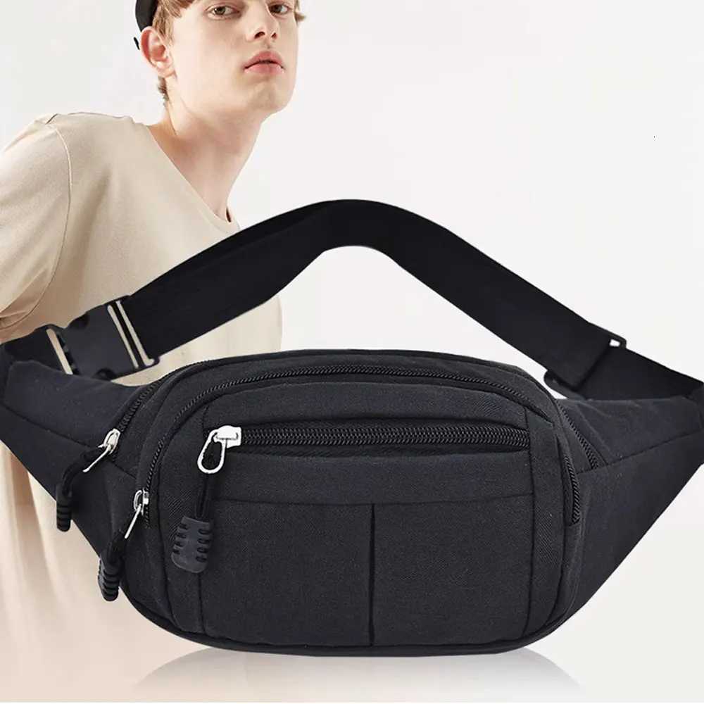 Mens Breast Package Waterproof Outdoor Sports Bag Canvas Pouch Koreanstyle Waist Bag Fanny Pouch Crossbody Male Bag Z251021