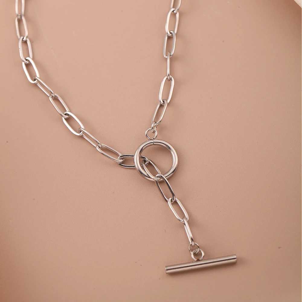 New Exquisite Commuter Neck Stainless Steel Necklace OT Cross Chain Necklace Luxury Neck Jewelry Personalized Gifts For WomenXJ251018