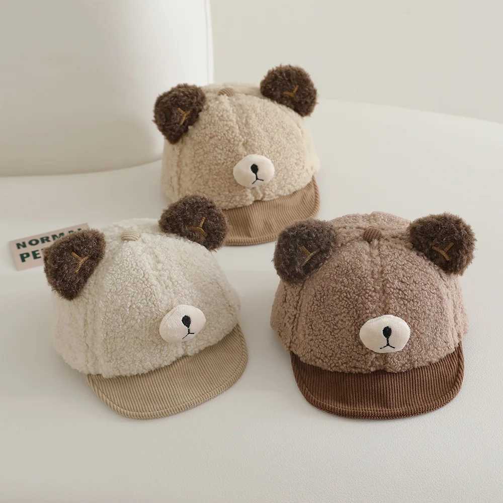 Baby Winter Hat 2025 Ear Protection Woolen Caps Breathable Versatile Student Cap Cartoon Bear Knitted Hats J251021