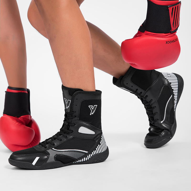 2025 New Men's Designer Boxing Shoes - Multi-functional Mid-tube Sports Shoes for Wrestling, Fighting, Sanda, Running & Comprehensive Strength Tr