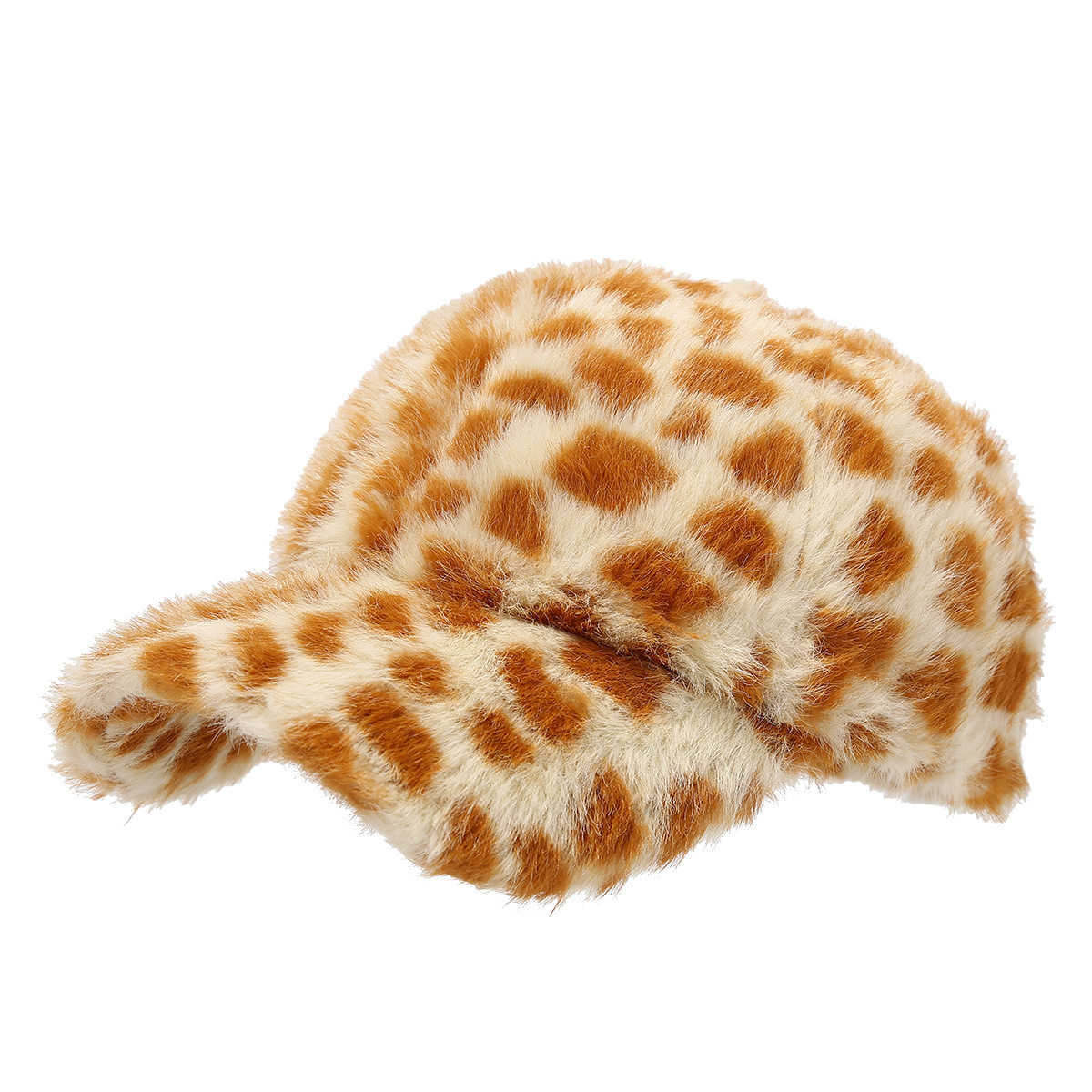 Tiger Pattern Plush Duckbill Cap for Women Slimming Fashionable Outdoor Casual Sunshade Baseball Cap H251020