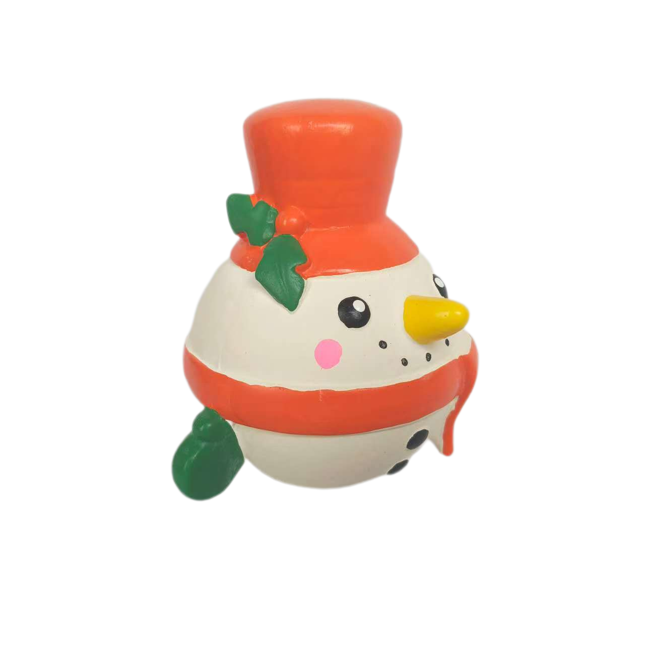 Latex Christmas Squeaky Dog Toy Soft Natural Rubber Squeaky Chewy Interactive Snow man and Santa Claus Canine Pet Toys with Bright Colors for Medium D