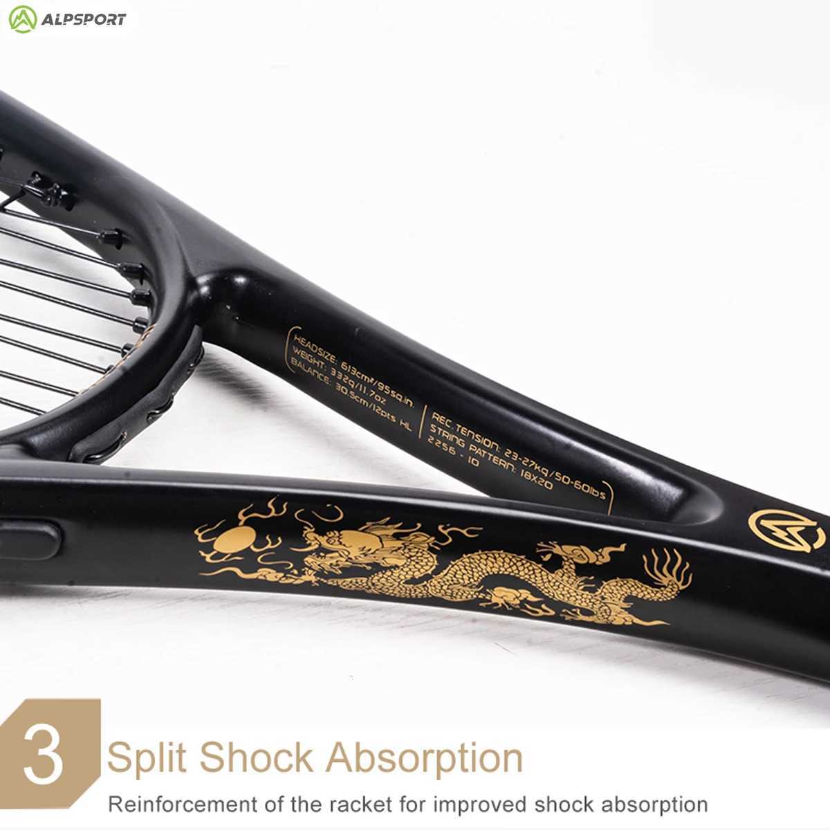 ALPSPORT JL T800 Carbon Fiber Tennis Racket 8K Professional Training Racket with Bag Adjustable Strap Men Women W251021