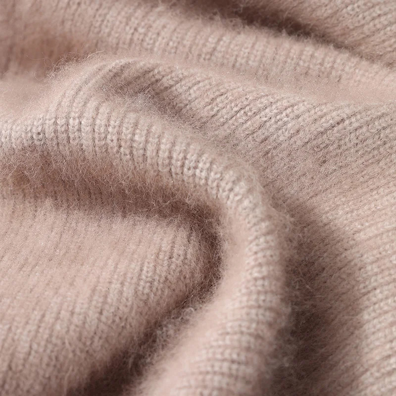 Mens 100Mink Cashmere Sweater Mock Neck Zipper Cardigan Thickness Smart Casual Cashmere Knitwear Coat Autumn Winter Mens Tops 251020