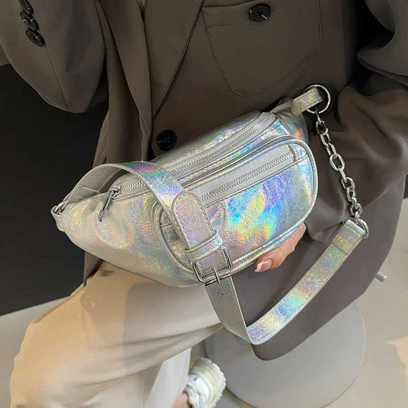 Black Waist Bag For Women PU Leather Fanny Pack Three Layer Zipper Pouch Crossbody Chest Bag Female Anti theft Belt Bag Purse Z251021