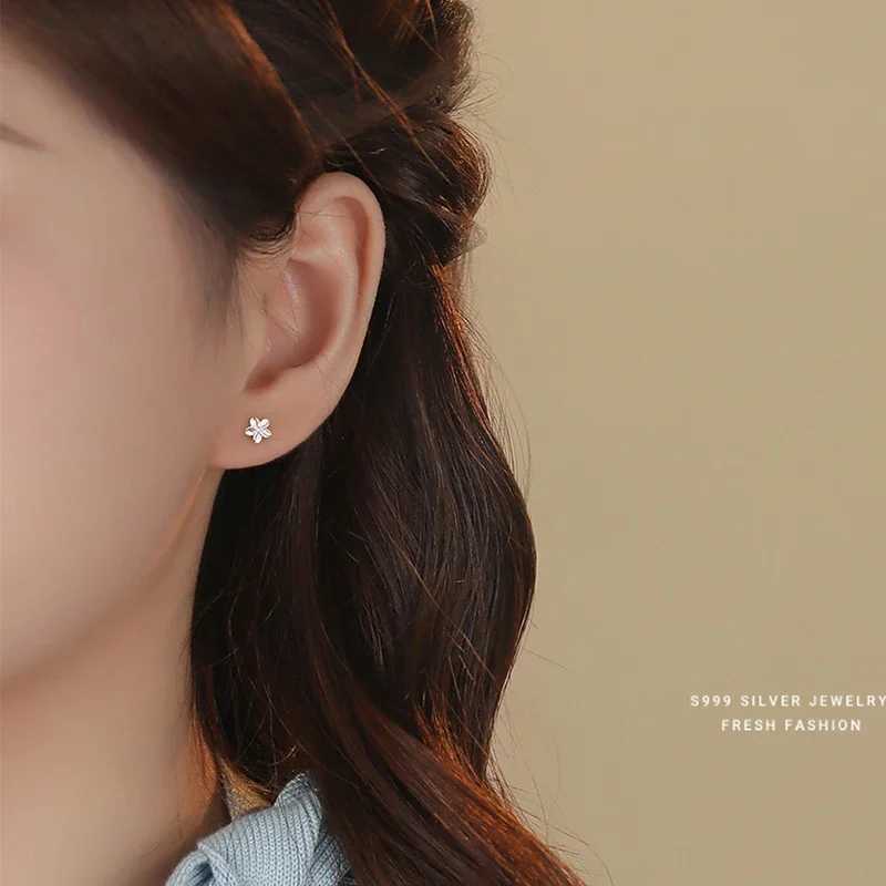 SOFTPIG Real 925 Sterling Silver 5MM Flower Mini Stud Earrings for Women Classic Plant Fine Jewelry Ear Hole Care Accessories J251021