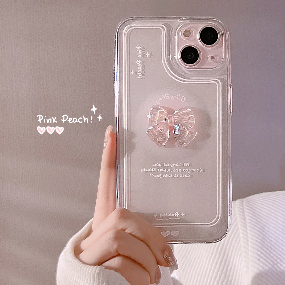 Compatible with iPhone 17 Case,Cute 3D Crystal Bow Tie Bowknot Glitter Sparkle Bling Camera Lens Protection Transparent Clear Soft Shockproof Cover Ph