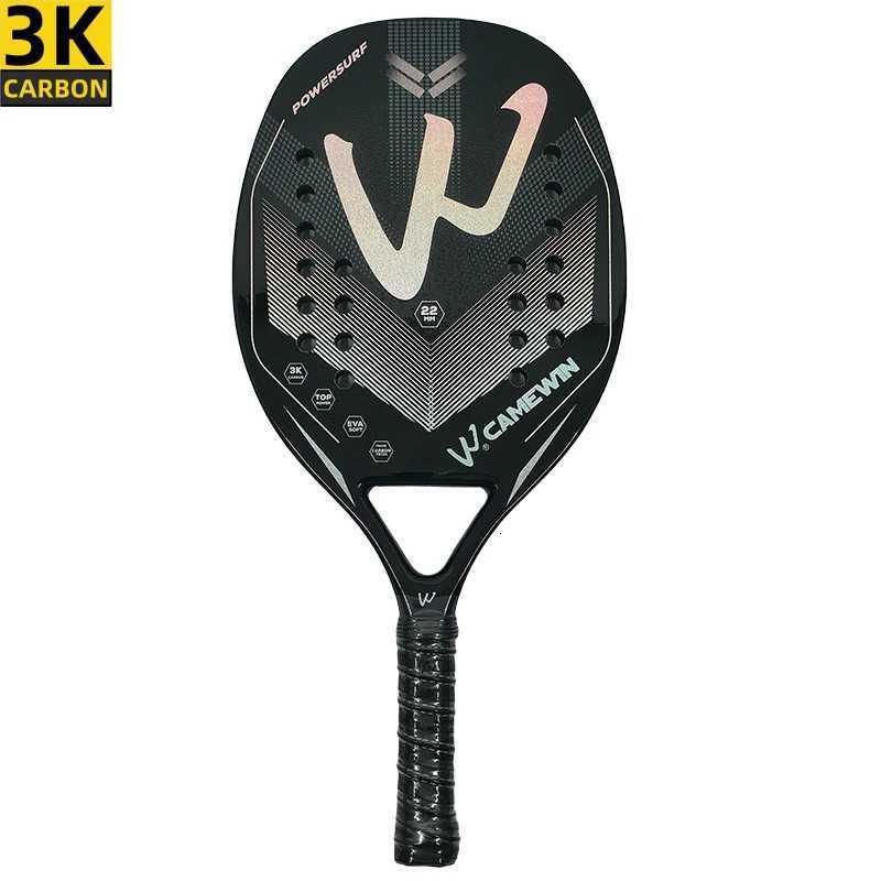 Camewin 3K Beach Tennis Racket Full Carbon Fiber Rough Surface Outdoor Sports Racket For Men Women Adult Tennis Racket The New W251021
