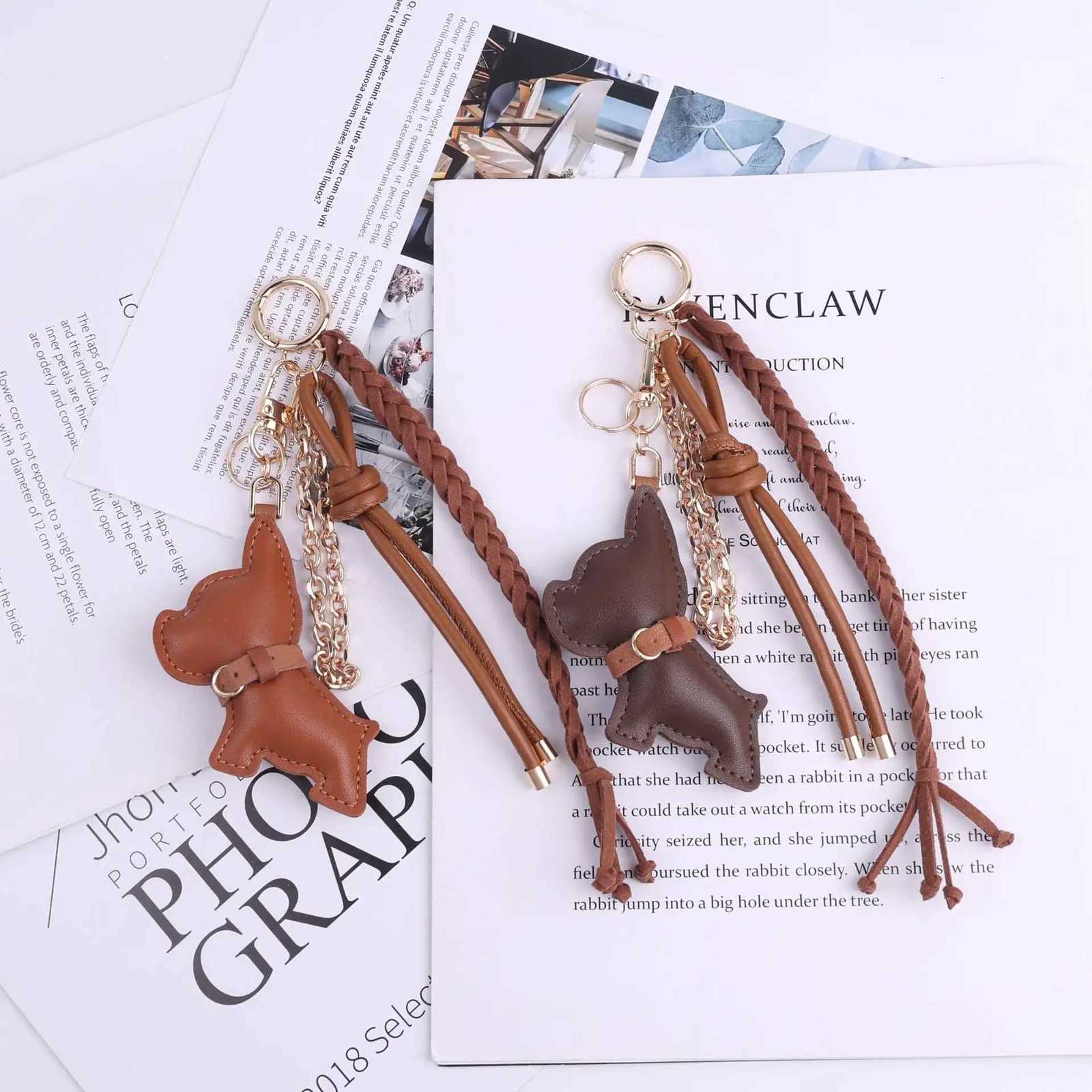 Key Chain Dog Puppy Leather Keychain Key Holder Keychains Bolsos De Mujer Trinkets W251021