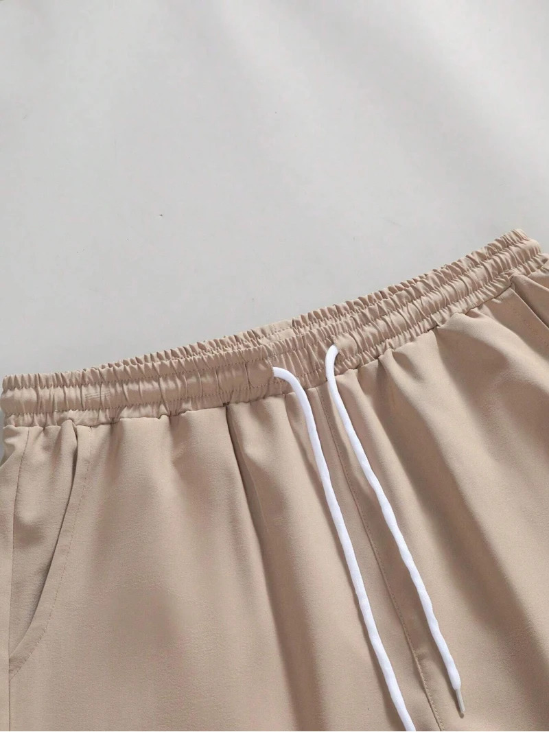 Summer Fashion Mens Suit Elegant Plant Printing Pattern Shortsleeved Lapel Shirt And Drawstring Shorts Leisure Twopiece Suit 251021