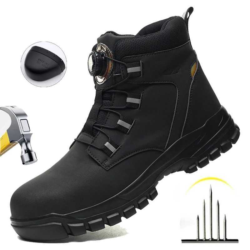 Waterproof Safety Boots Men Indestructible Steel Toe Work Boots Antismash Stabresistant Safety Shoes Biker Botas Para Hombre L250909