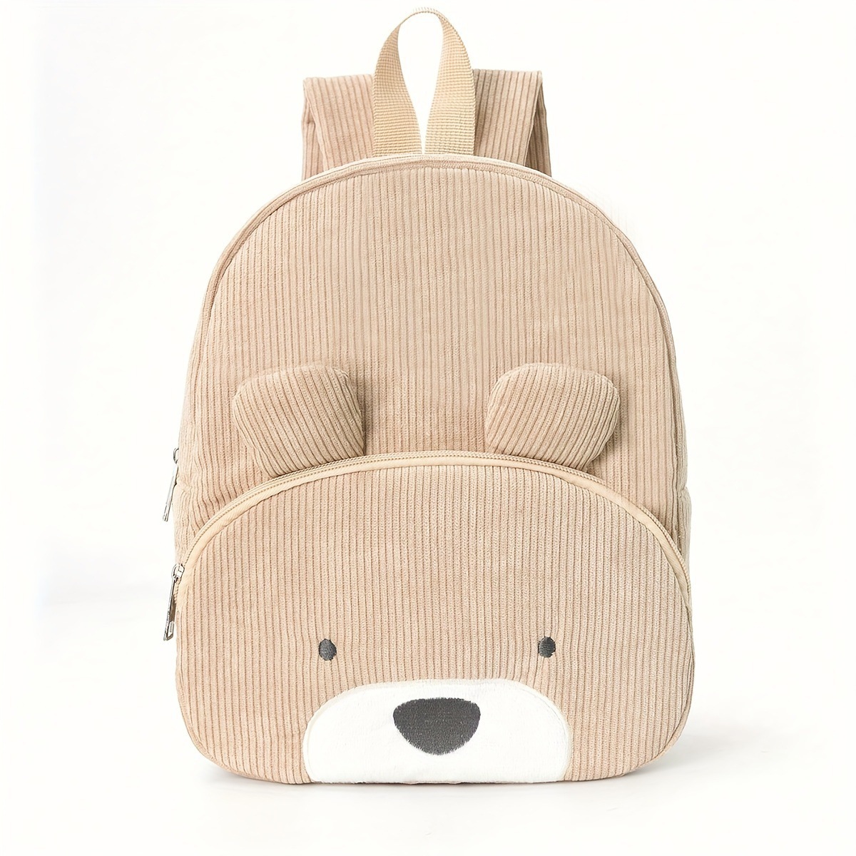 Hot selling fashion designer cute little bear corduroy elementary school backpack fashionable casual cartoon plush bag