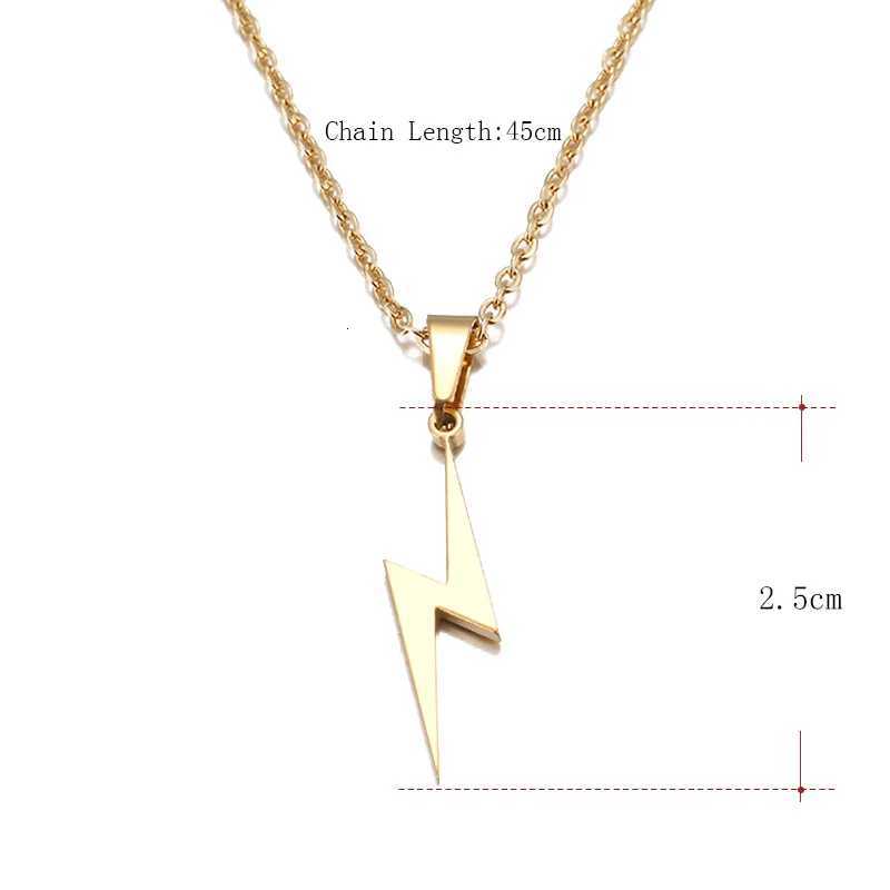 DOTIFI Stainless Steel Necklace Hot Lightning Necklaces For Women Protection Pendants For Girlfriend Gifts Charms Jewelry XJ250717