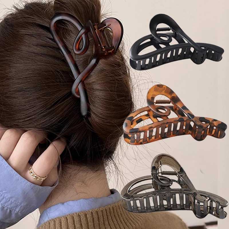 Vintage Heart Shape Plastic Hair Claw For Women Back Hair Holder Headband Elegant Hair Clips Hairpin Fashion Hair AccessoriesW254021
