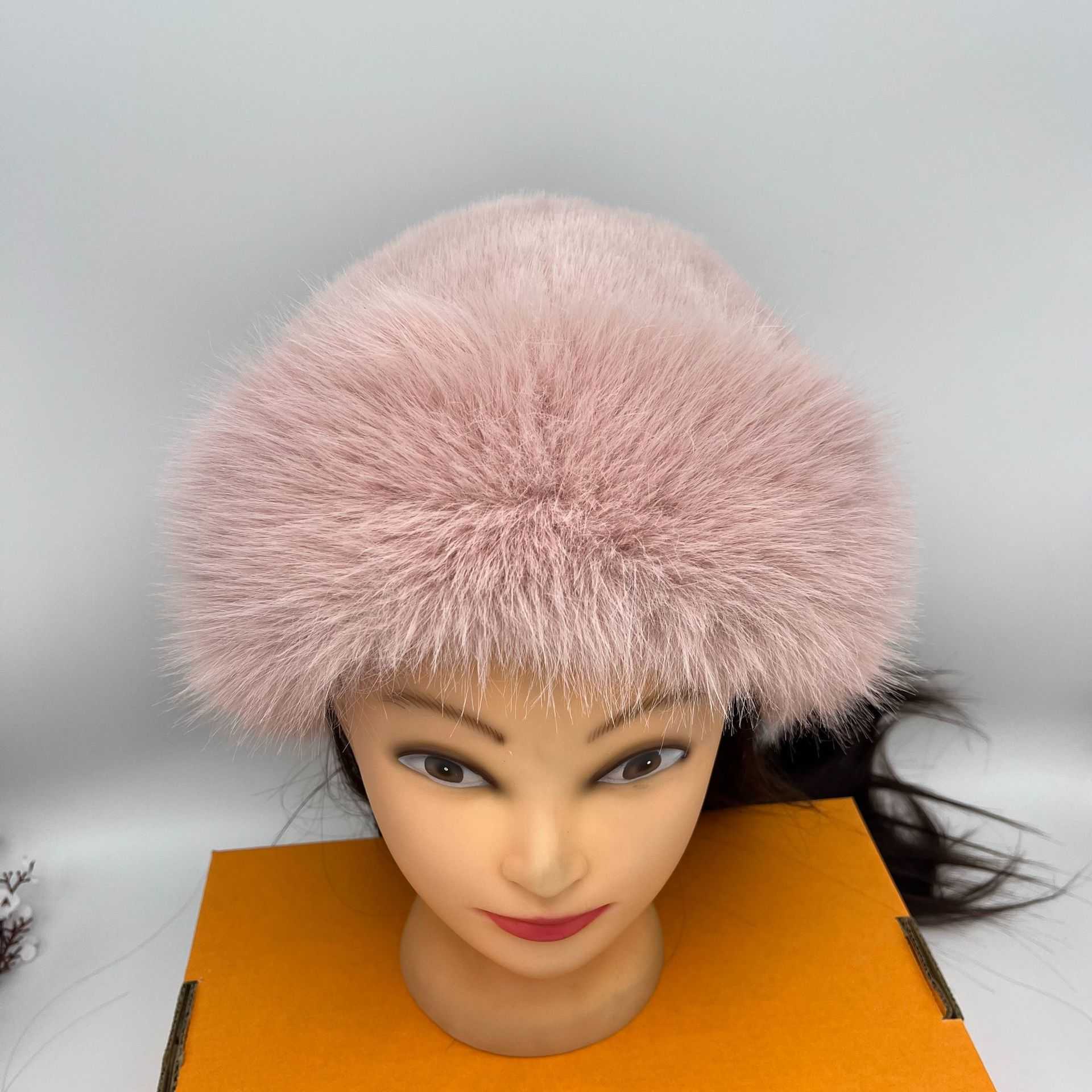 Fashion Plush Hat for Women Autumn and Winter Coldproof Warm Northeast Hat Imitation Fox Fur Versatile Ear Protection Hat H251020