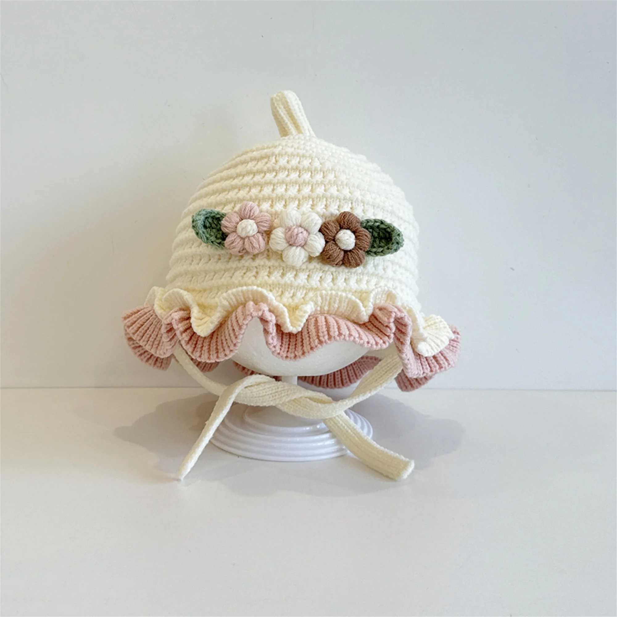 Cute Toddler Girls Pom Beanie Hat with Ear Flaps Warm Knit Winter Cap for Outdoor Activities and Playtime J251021