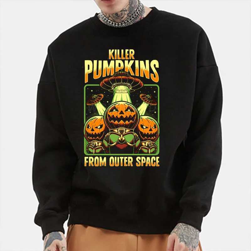 Halloween Spooky Season Graphic Sweatshirts for Women Men Funny Pumpkin Ghost Halloween Pullover Crewneck Long Sleeve Tops W251021