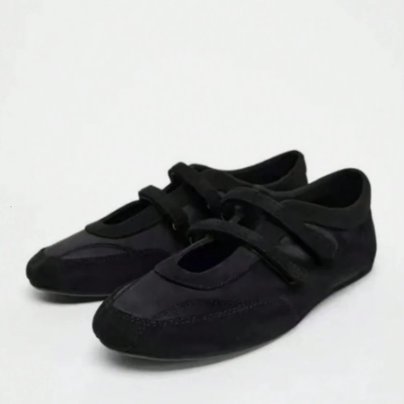 Vintage French Woman Shoe Spring Round Flat Shoes Fashion Mary Jane Shoes Versatile Women Casual Shoes Anti Slip Ballet Shoe 251021