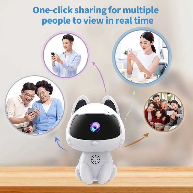 WiFi Surveillance Camera Indoor Home Security Baby Monitor V380 HD Smart Cat Wireless Camera Automatic Tracking Twoway Audio J251121