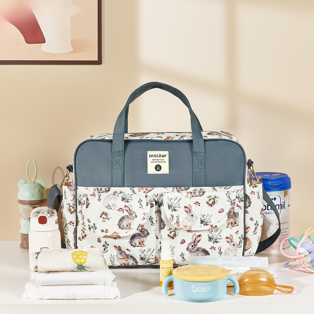 Cute multifunctional one shoulder fashion designer one-piece mother bag waterproof pregnant women's outdoor bag handheld mother bag mother bag