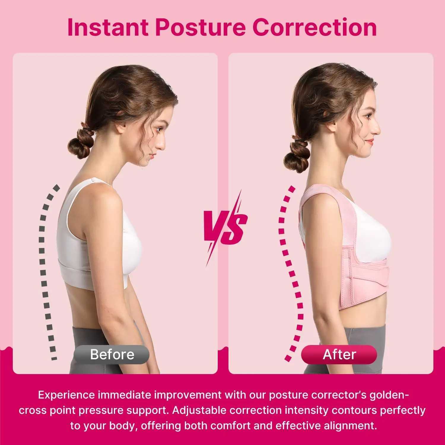 Back Brace Posture Corrector for Women and Men Shoulder Straightener Adjustable Lightweight Upper Back Brace for Neck Shoulder1 D251021