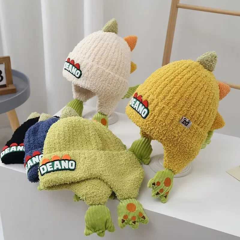 Boys and Girls Dinosaur Hat Cute Cartoon Lightweight Warm Winter Baby Hat for Kids for Autumn and Winter Outdoor Activities J251021
