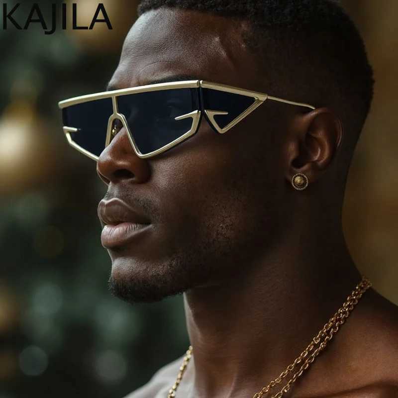 Y2K Punk Square Shield Sunglasses Men 2025 Luxury Brand Vintage Irregular Steampunk Windproof Sun Glasses for Women Cycling J251114