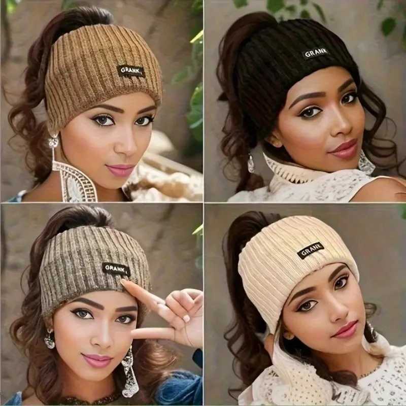 Women Winter Wide Headband Solid Color Knitted Warm Headwrap Girls Punk Elastic Headwear Sports Hair Bands AccessoriesW254021