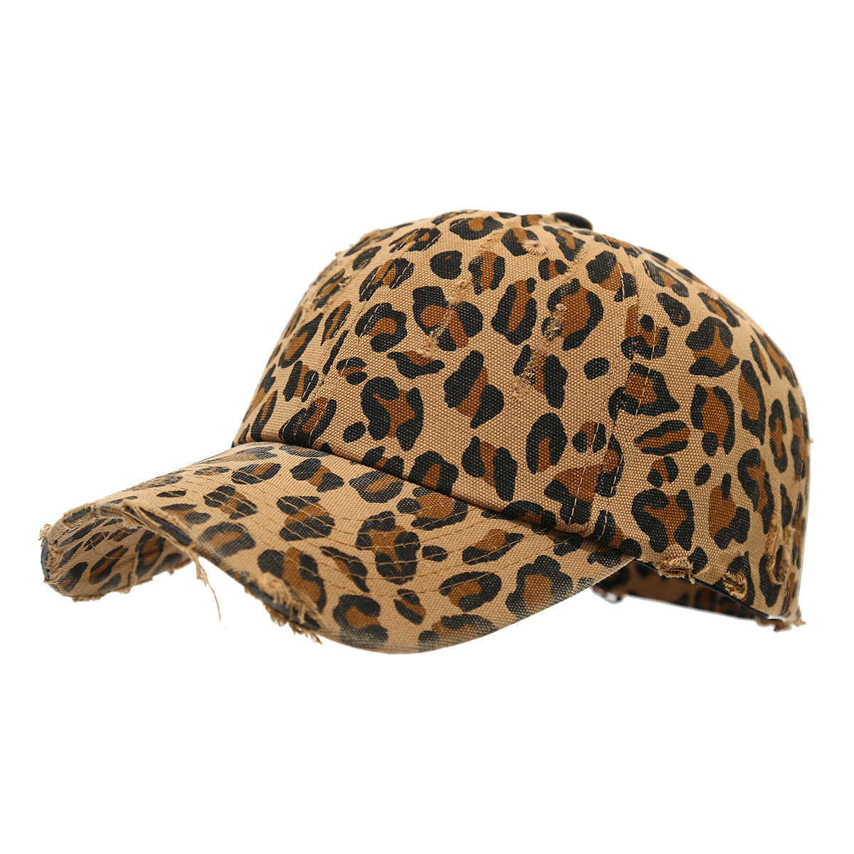 Style Leopard Print Vintage Baseball Cap for Men Street Fashion Cool Personality Duckbill Cap for Women Sun Protection Sun Hat H251020