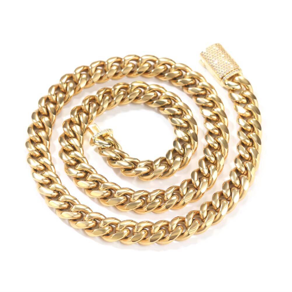 New Arrival Stainless Steel Cuban Chain 8mm 10mm 12mm Wholesale Necklace Clasp Fashion Jewelry