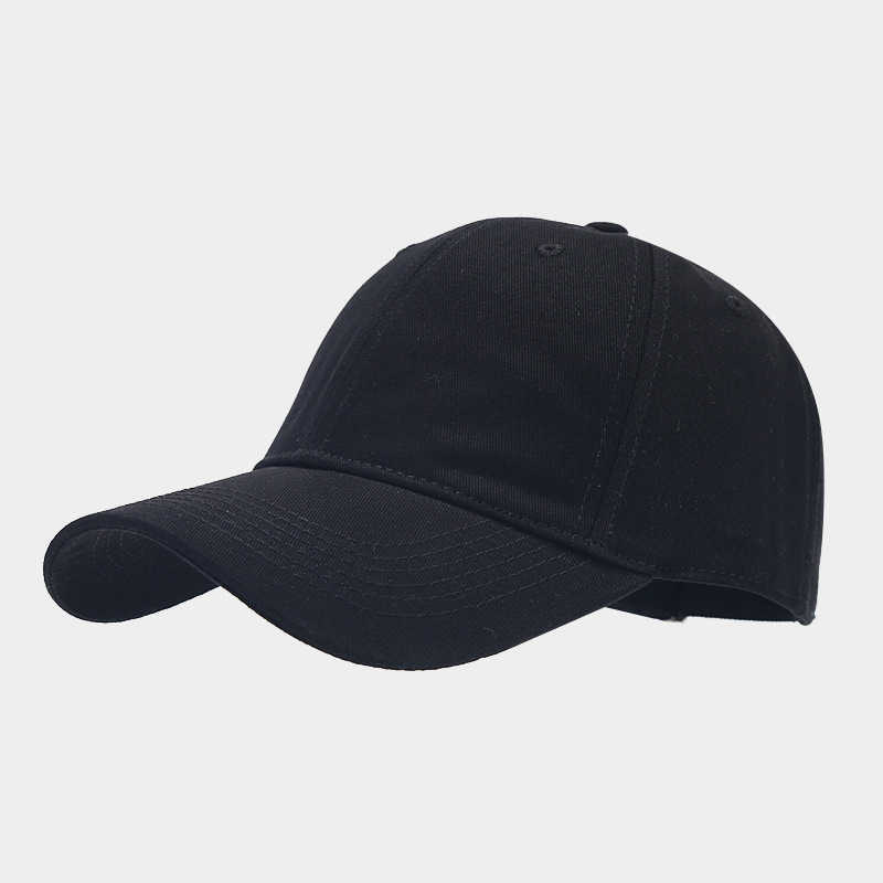 Fashion Plain Soft Top Cotton Baseball Cap for Men Slimming Street Hiphop Duckbill Cap for Women H251020