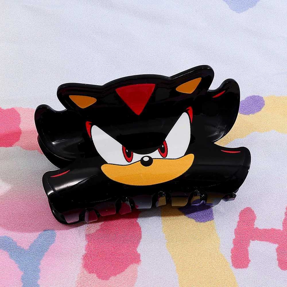HOT Cartoon Anime Black Hedgehog Hair Clip Grab Clip Shark Clip Acrylic Hair Grab Hair Accessories GiftW254021