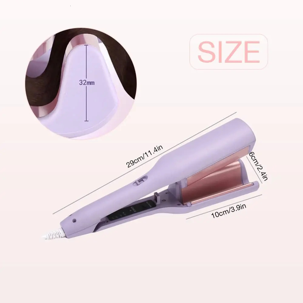 Deap Wave Hair Curler 32mm V Shape Crimping Iron Curly Hair Curling Iron Fast Heating Waver Styling Tool for All Types of Hair 251018