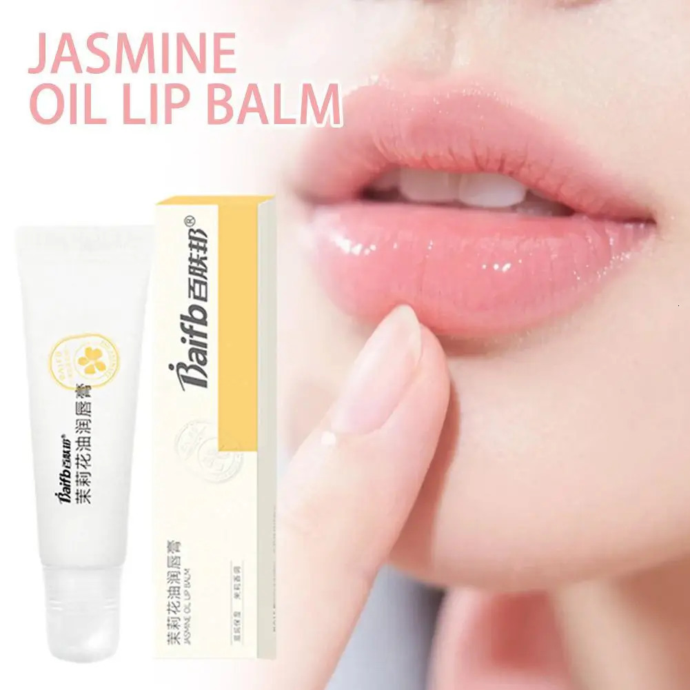 Jasmine Oil Lip Balm Moisturizing AntiDry Daily Lip CARE Hydrating Fade Fine Lines ColoRLess Gel Acid Lipstick 251018