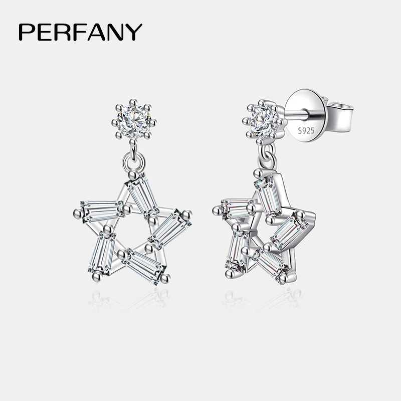 PERFANY 02CT Moissanite Drop Earring Women S925 Pure Silver Star Design Laboratory Diamond Fashion Jewelry Party Gift J251021